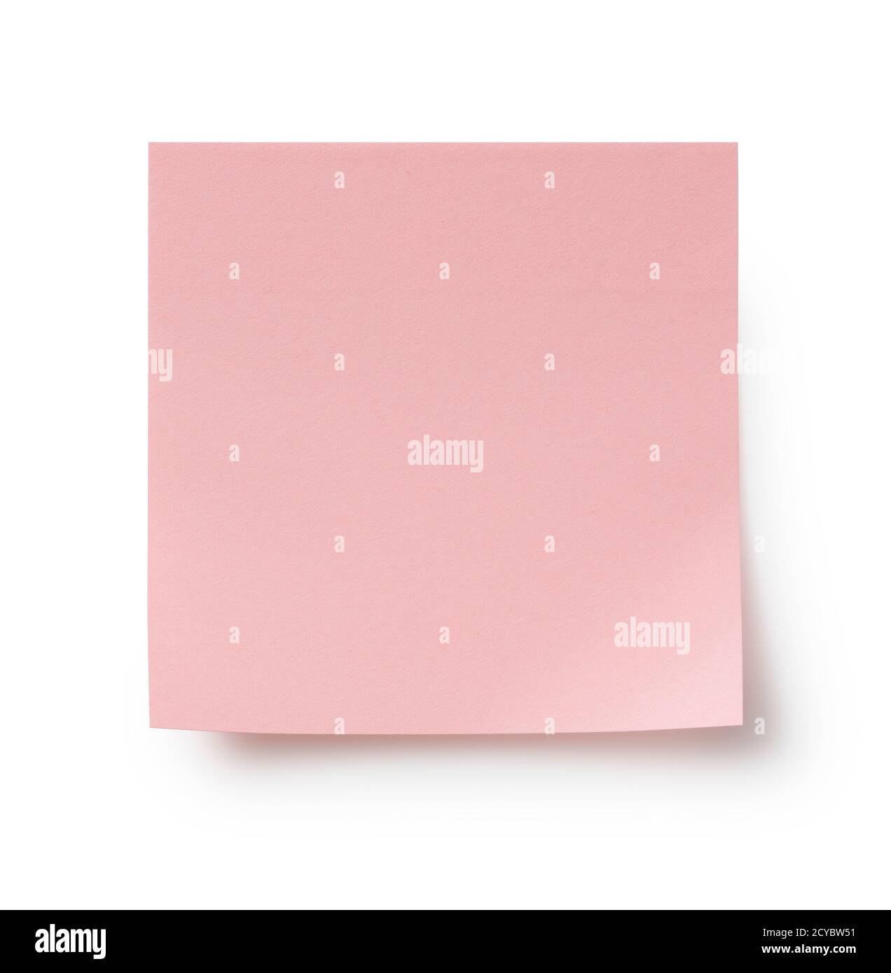 Pink sticky notes on a white background Stock Photo