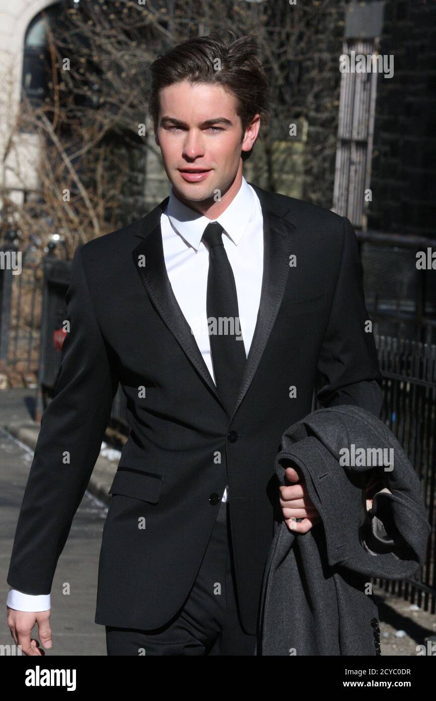 Chace Crawford on the set of The CW's 'Gossip Girl' in New York City on February 8, 2010.  Photo Credit:  Henry McGee/MediaPunch Stock Photo