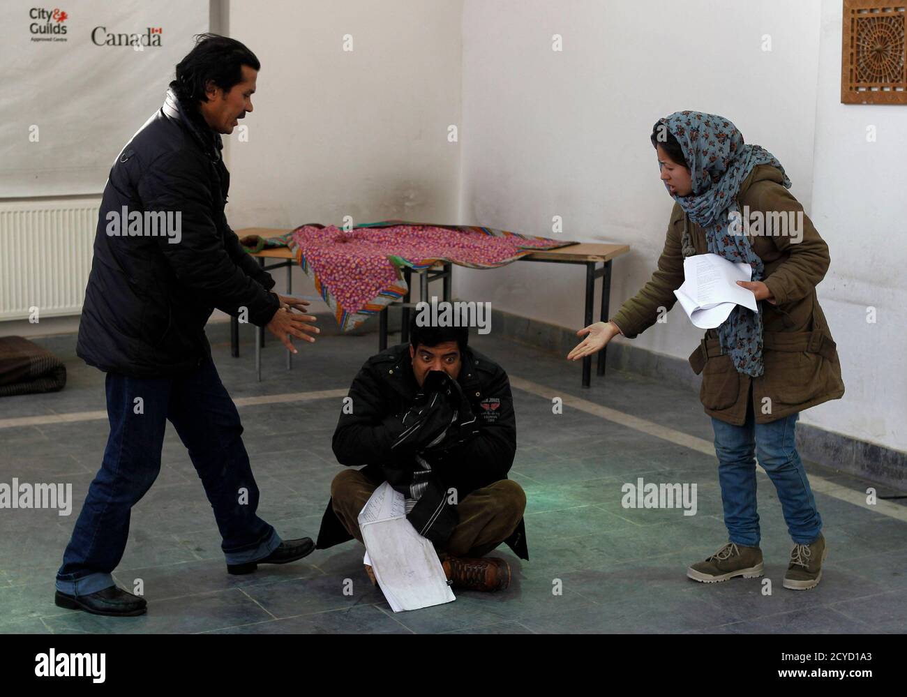 Afghan Actors Perform On Stage During A Theatre Rehearsal In Kabul February 4 2012 A Band Of Afghan Performers Will Be Staging A Play By William Shakespeare In Their Native Dari At