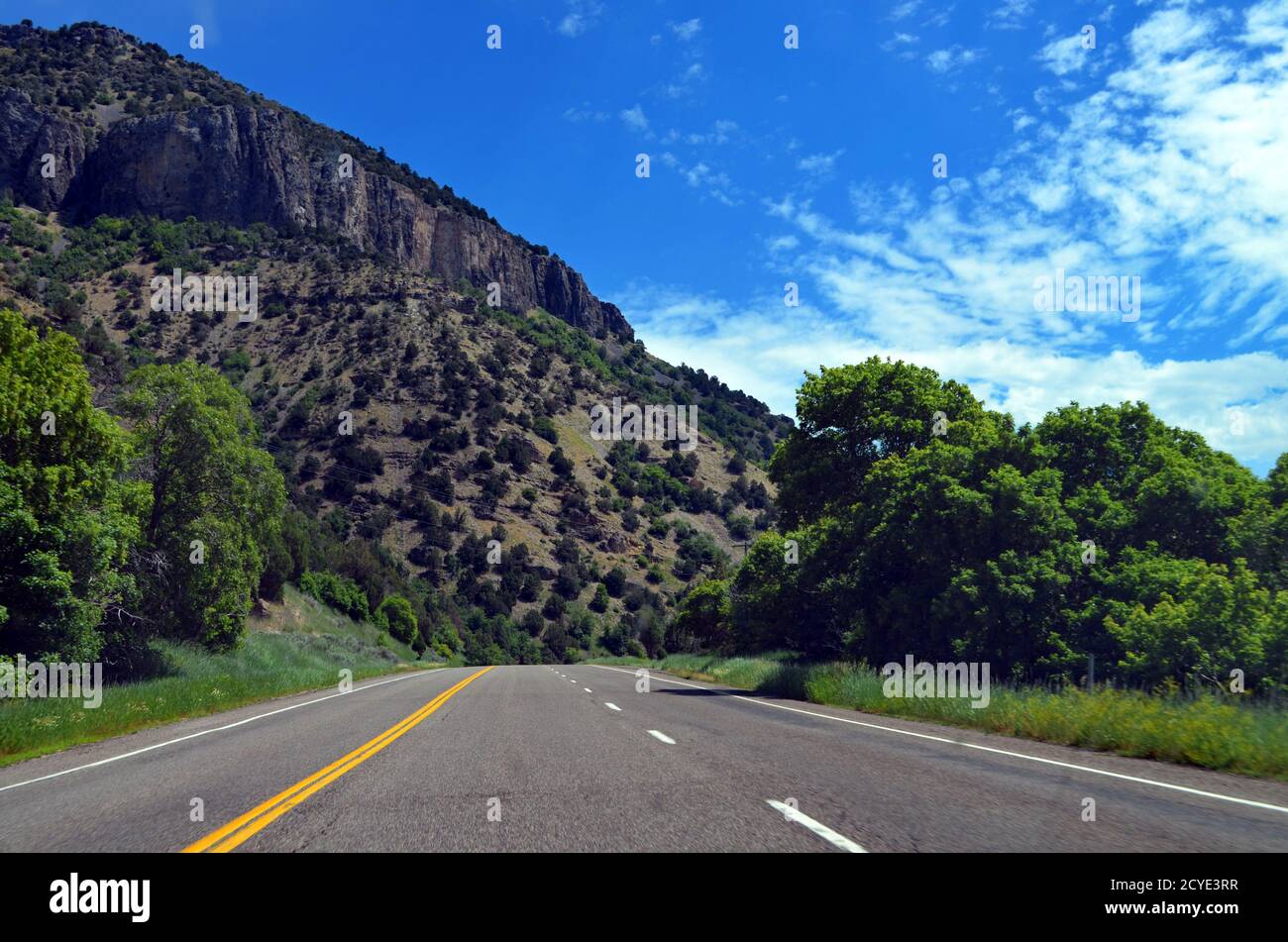 Utah Highway 89 through Logan Canyon Stock Photo Alamy