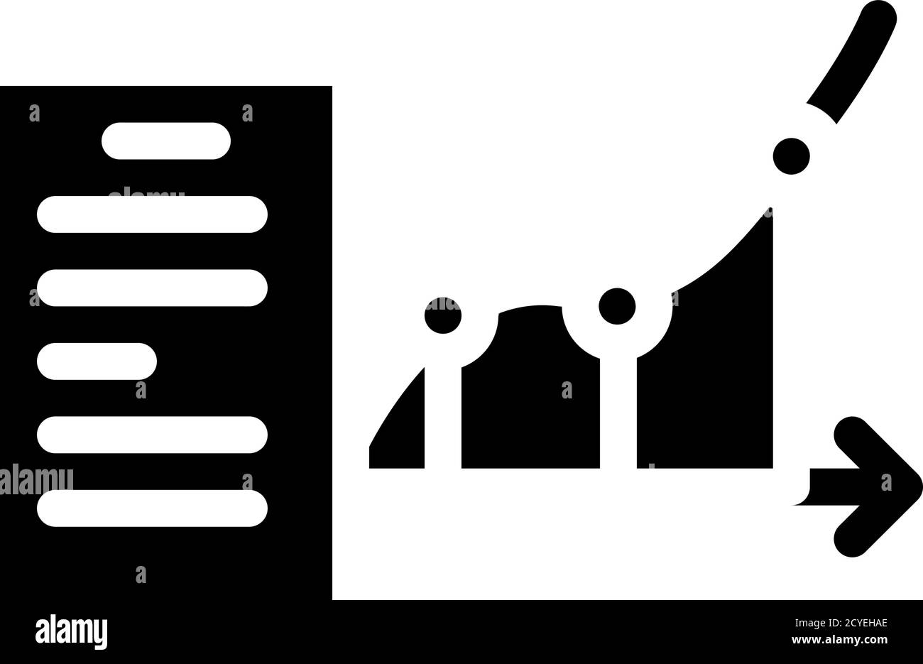 report analysis glyph icon vector black illustration Stock Vector Image ...