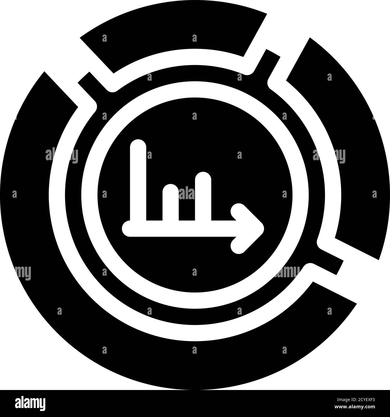 pie chart glyph icon vector black illustration Stock Vector Image & Art ...