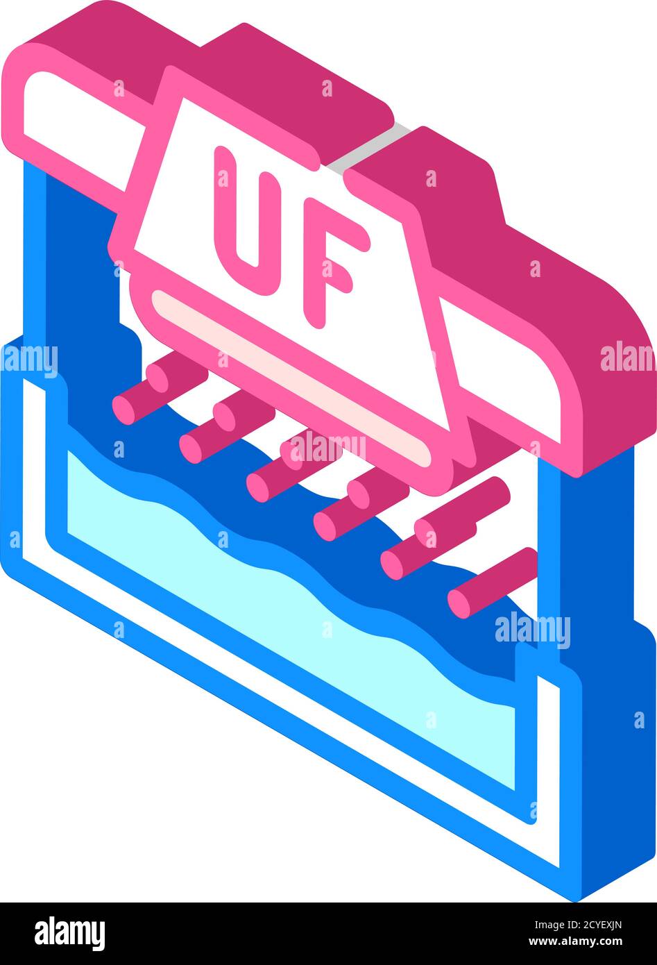 ultraviolet water treatment isometric icon vector illustration Stock ...
