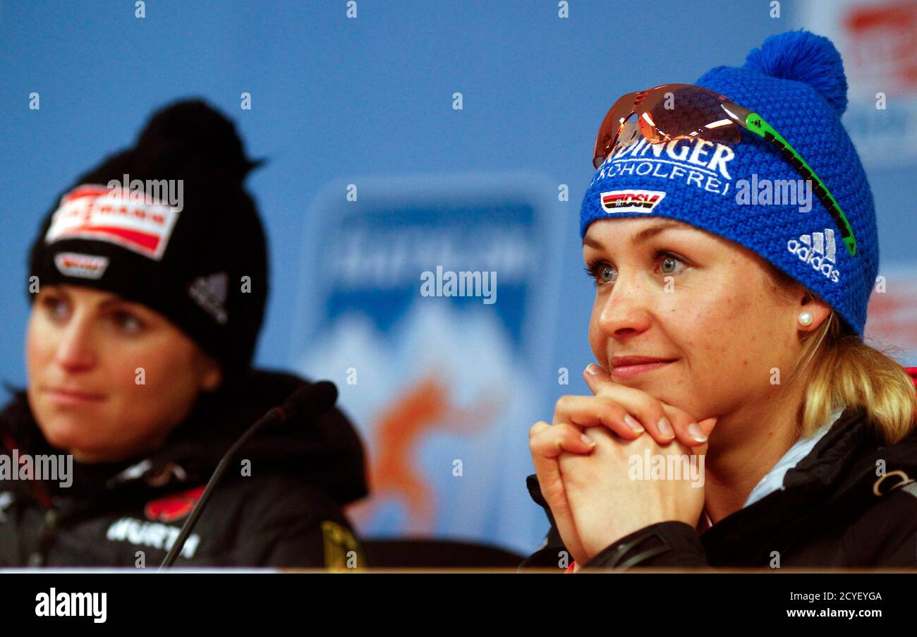 Magdalena neuner german biathlon team hi-res stock photography and images -  Alamy