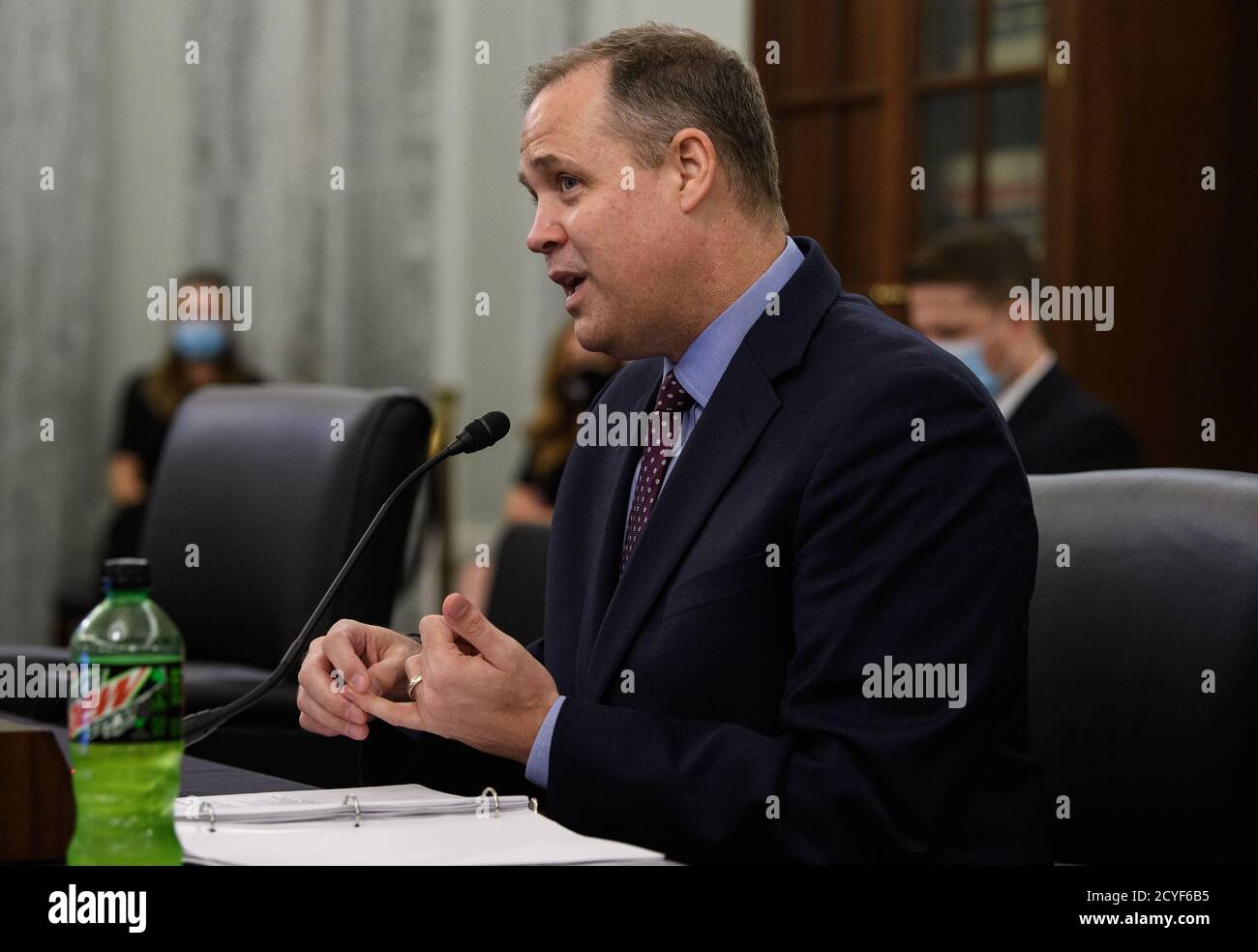 Washington, DC. 30th Sep, 2020. NASA Administrator Jim Bridenstine testifies before a US Senate Commerce, Science and Transportation committee on Capitol Hill in Washington, DC, on September 30, 2020.Credit: Nicholas Kamm/Pool via CNP | usage worldwide Credit: dpa/Alamy Live News Stock Photo