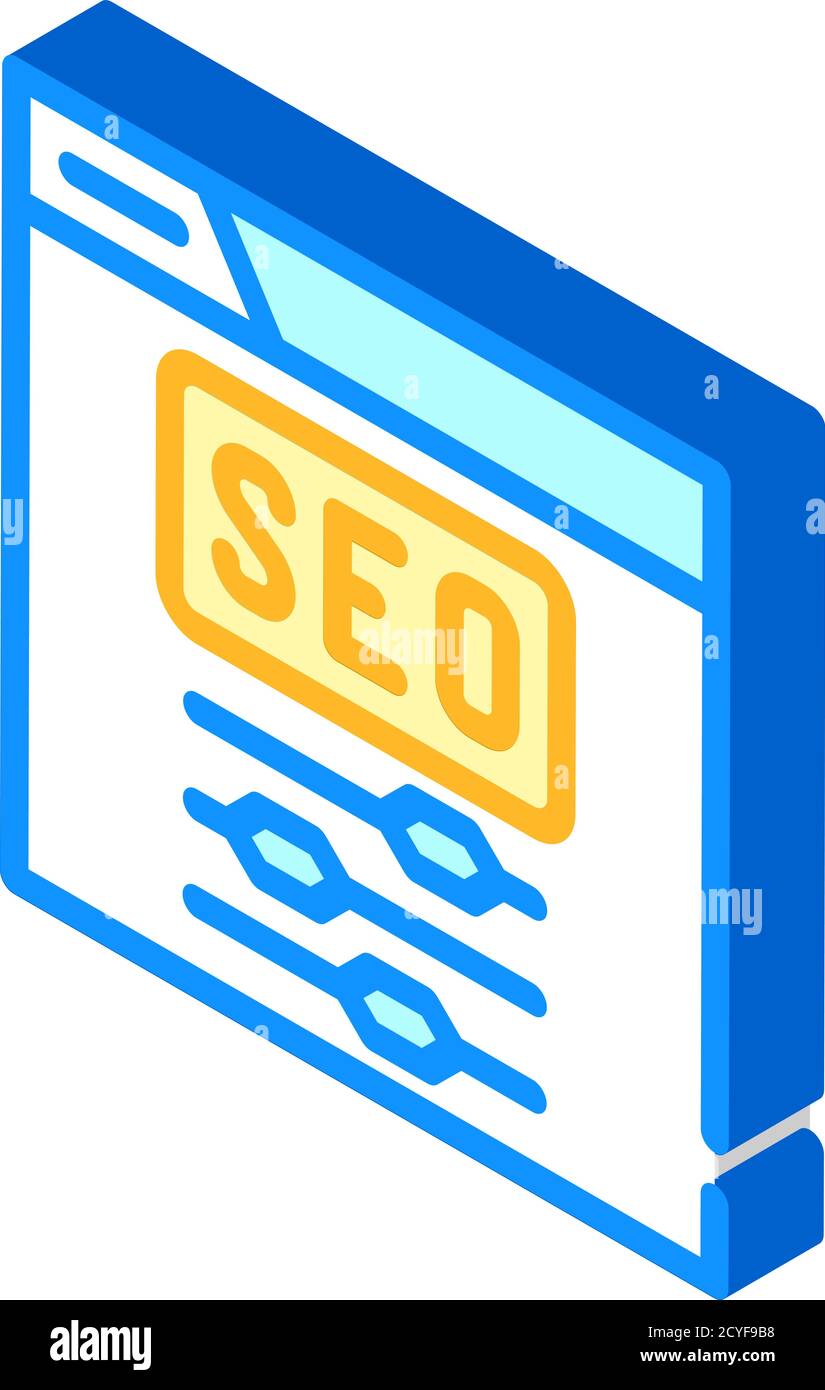 seo settings isometric icon vector color illustration Stock Vector ...