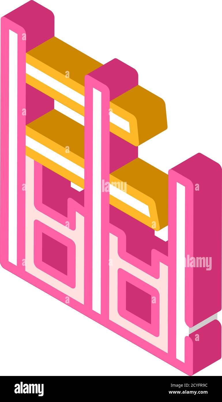 building contruction isometric icon vector color illustration Stock ...