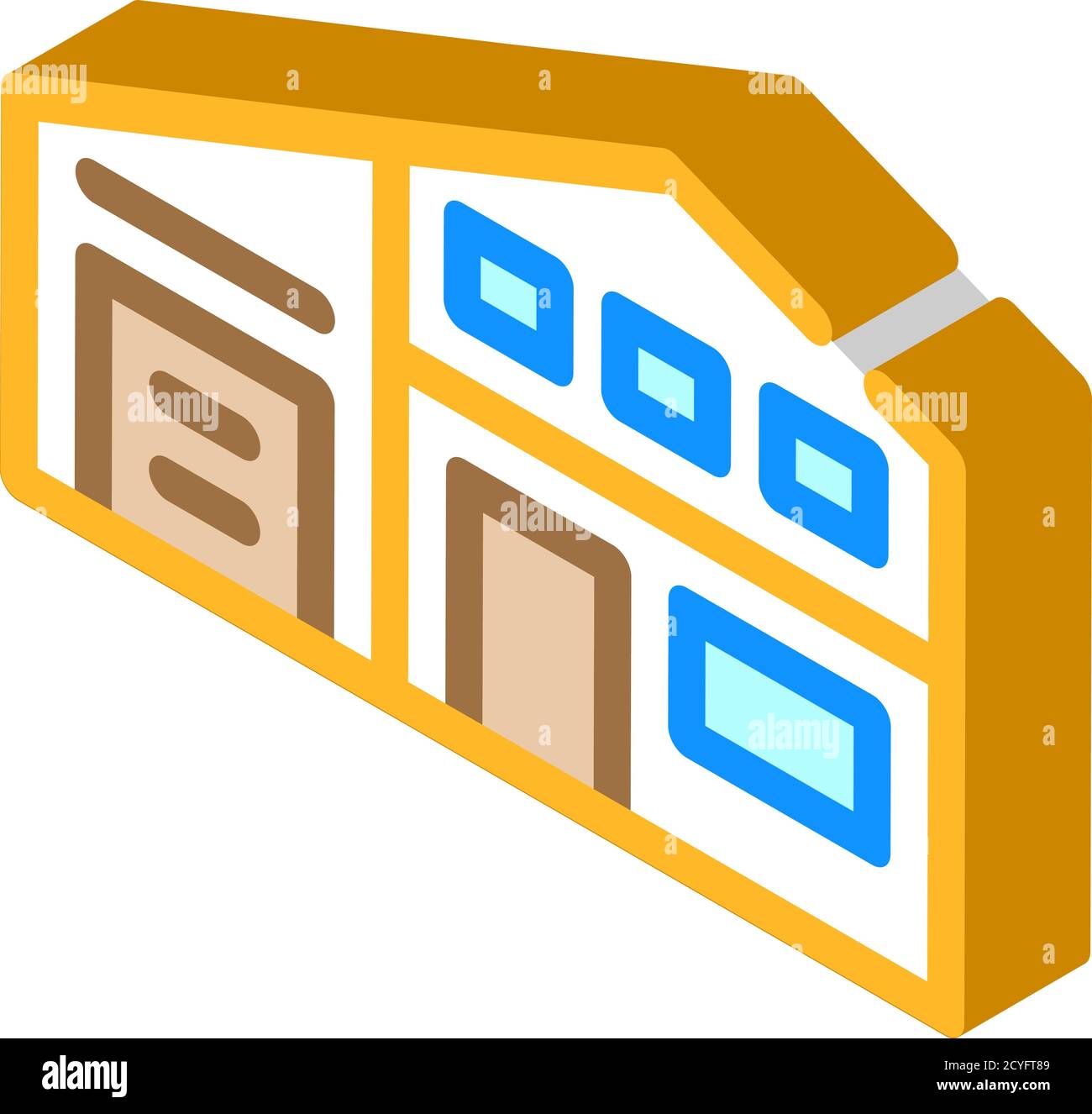 living house isometric icon vector color illustration Stock Vector ...