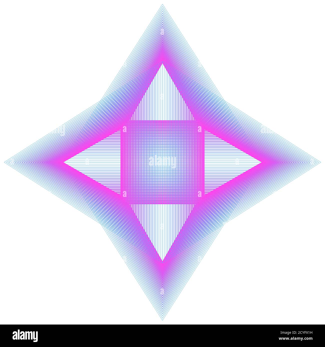 Abstract neon element of lines and triangles. Vector element for frames, brochures and your design. Stock Vector
