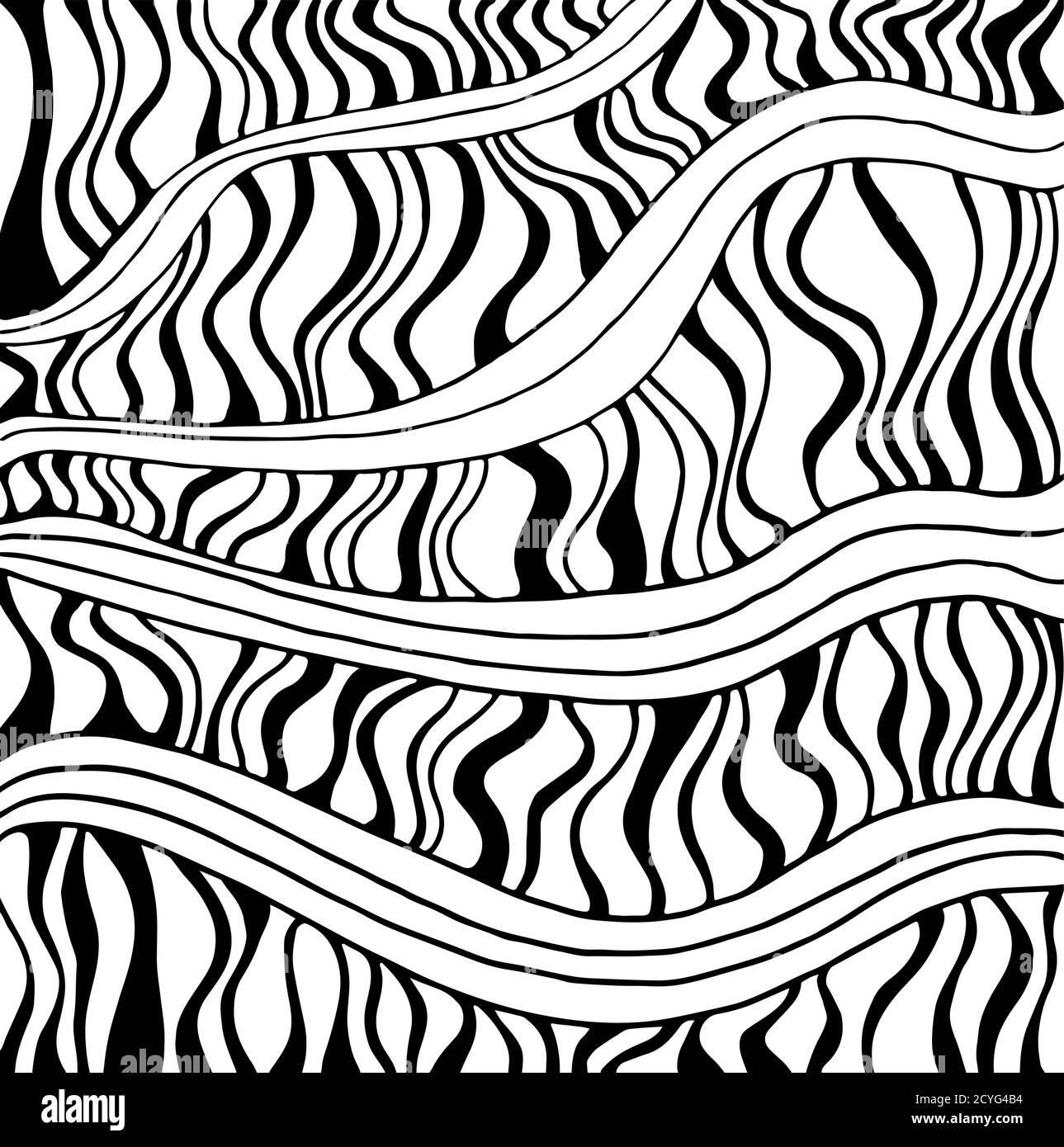 Simple Abstract Art Black And White Lines