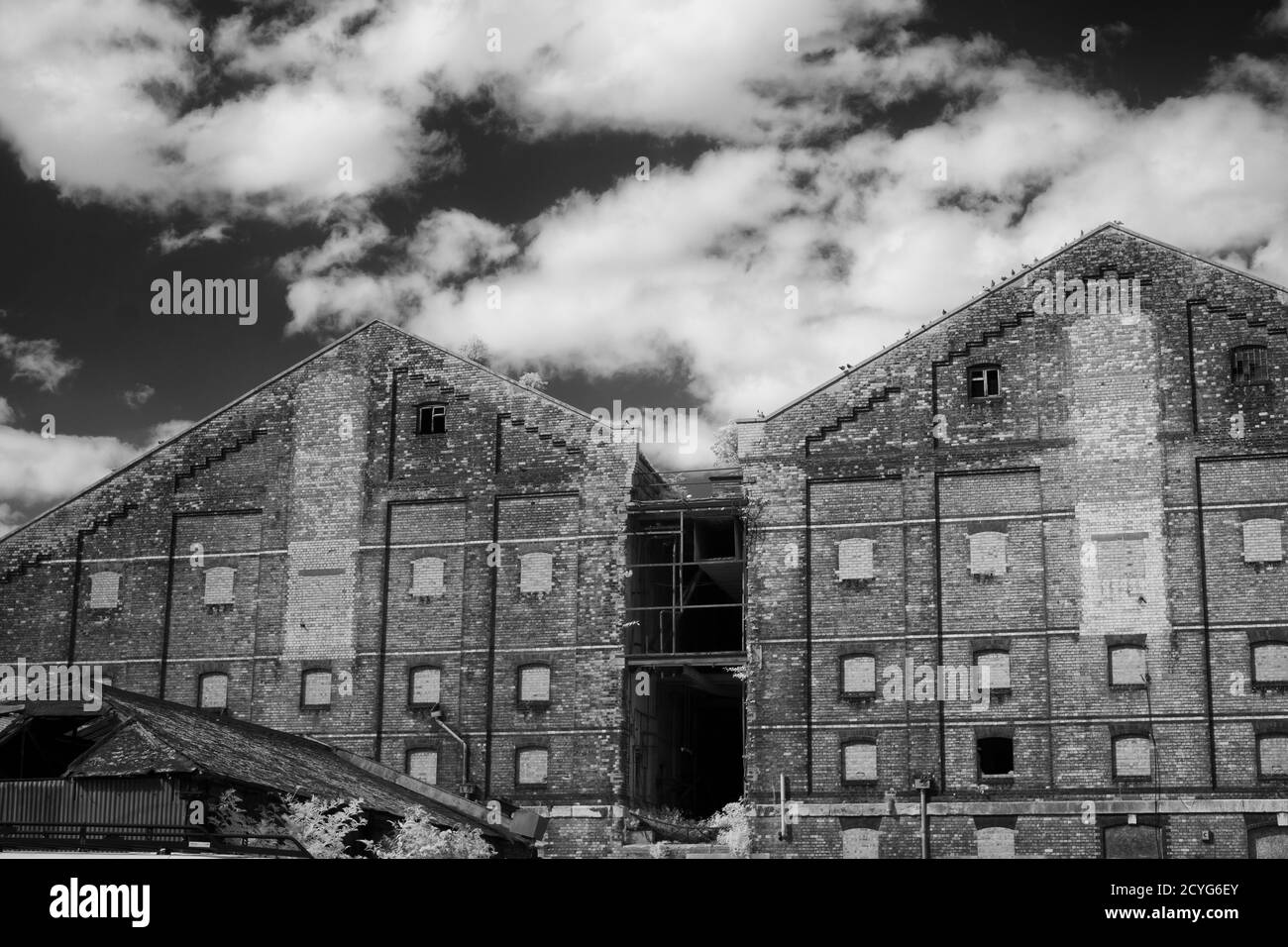 Infra-red images of Gloucester Docks in southern England Stock Photo