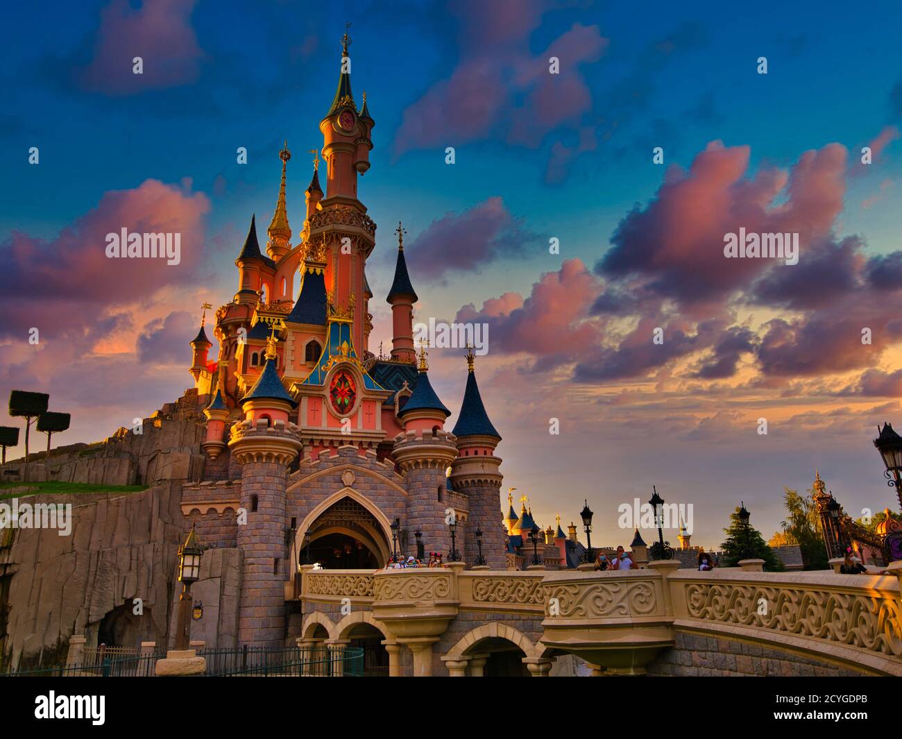 Sleeping Beauty Castle, Disneyland Paris, Marne-la-Vallée, Paris, France, Europe Stock Photo