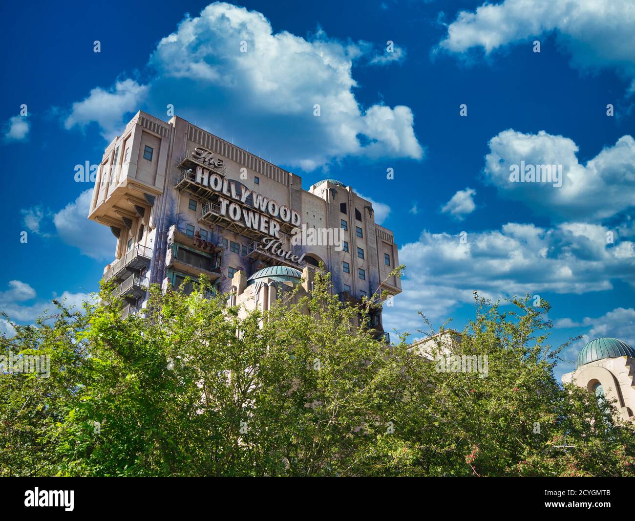 Hollywood Tower Hotel, Disneyland Paris, Marne-la-Vallée, Paris, France, Europe Stock Photo