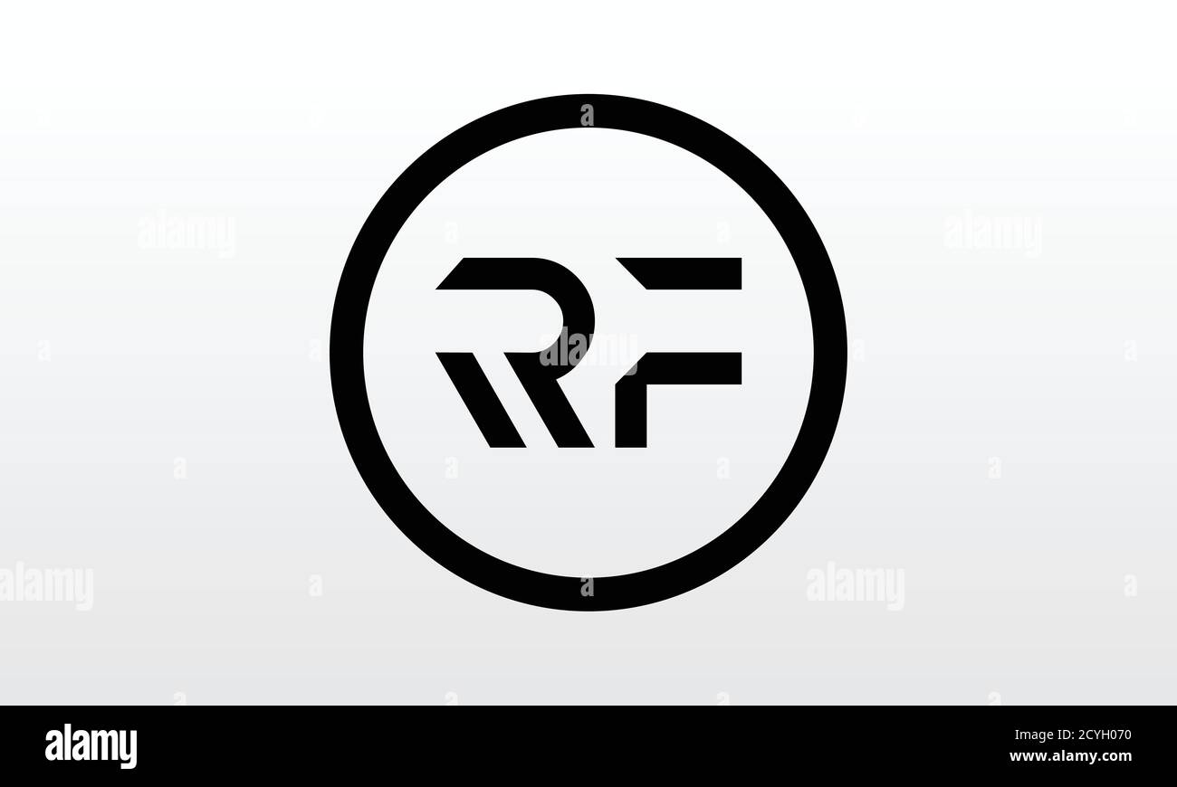 Initial rf letter logo with creative modern business typography vector ...