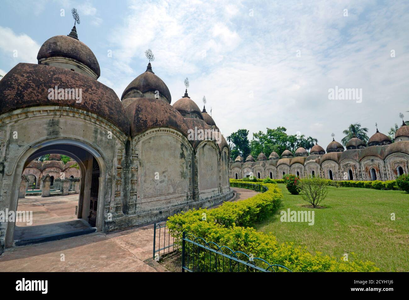 image of 108 shiva temple of bardhaman west bengal Stock Photo