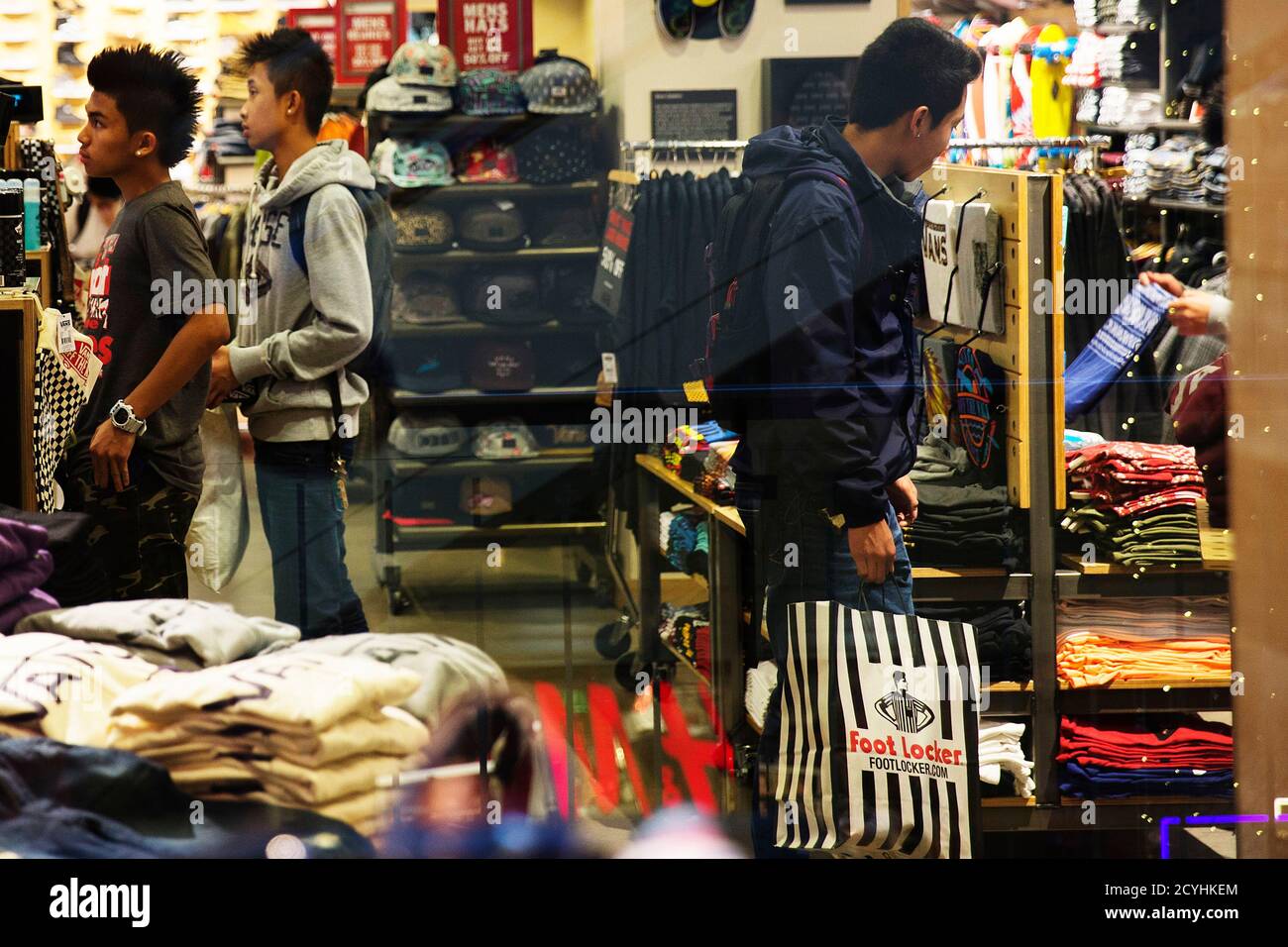 People shop at Vans inside Westfield San Francisco Centre during Black  Friday in San Francisco, California