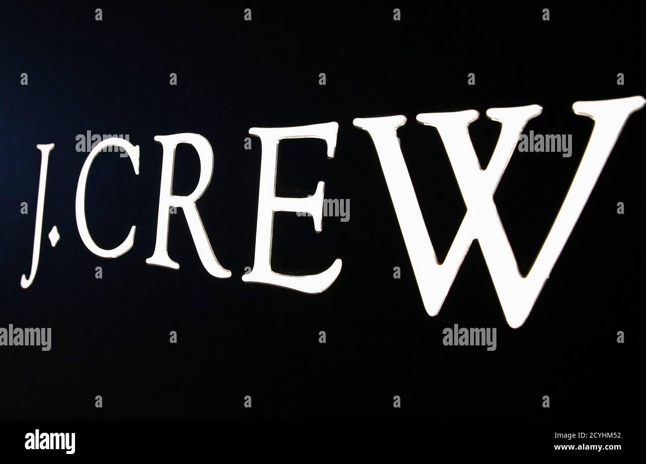A logo for the clothing retailer J.Crew is seen outside a J ...