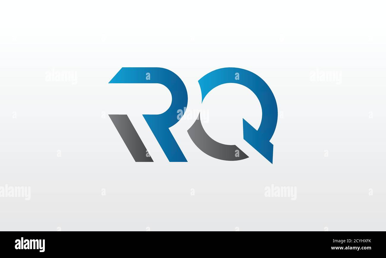 Initial rq letter logo with creative modern business typography vector