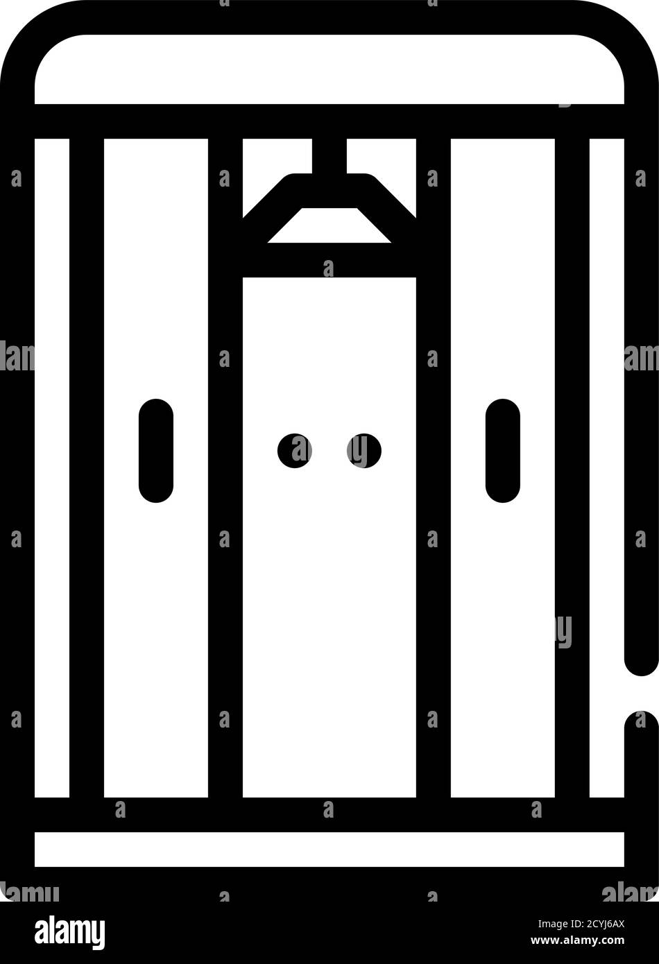 wardrobe furniture line icon vector black illustration Stock Vector ...