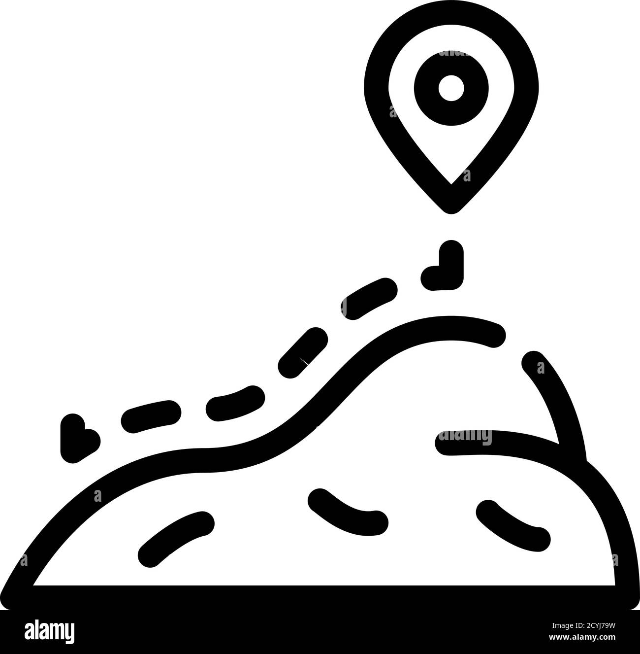 hike travel line icon vector black illustration Stock Vector Image ...