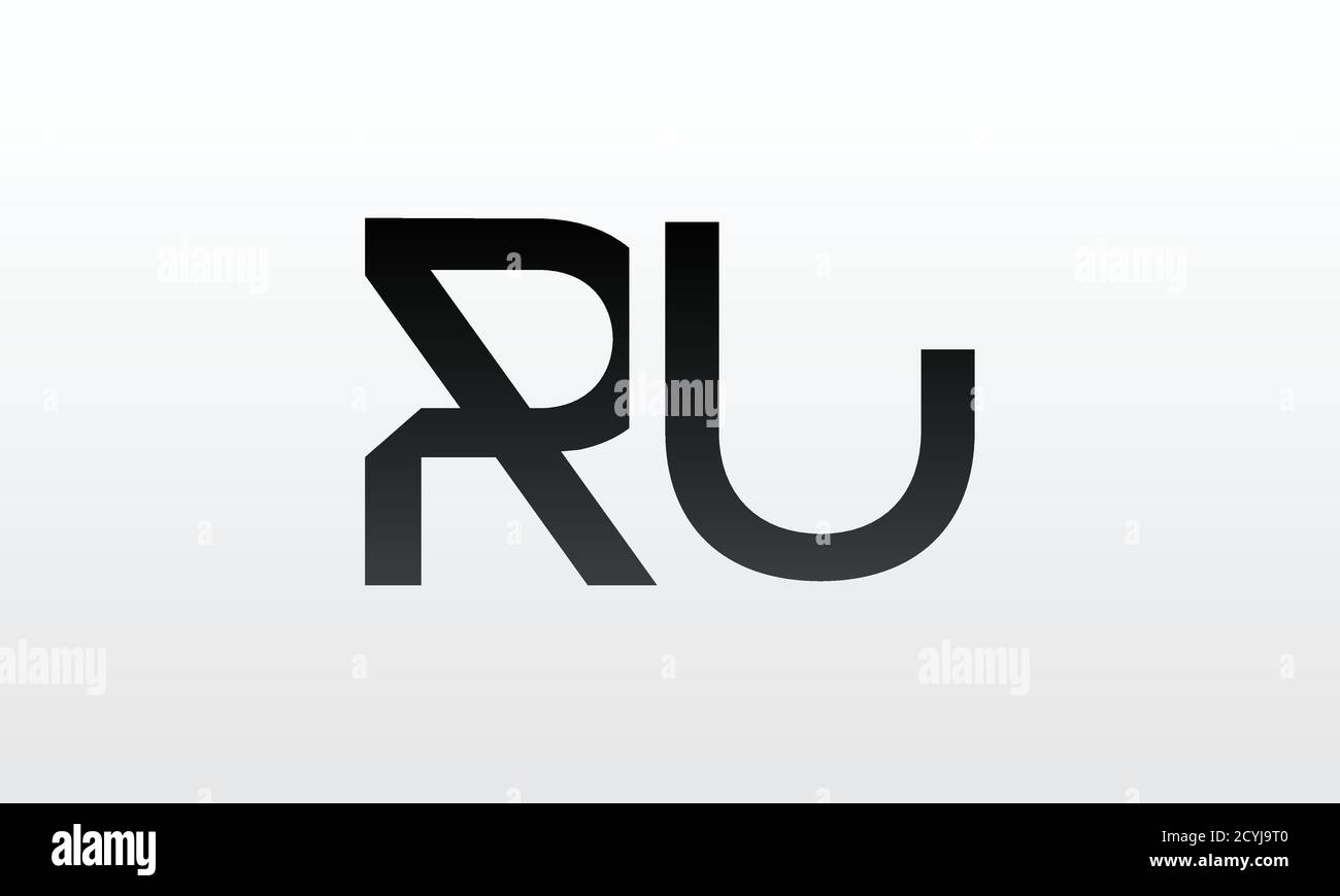 Initial ru letter logo with creative modern business typography vector template. Creative letter ru logo design. Stock Vector