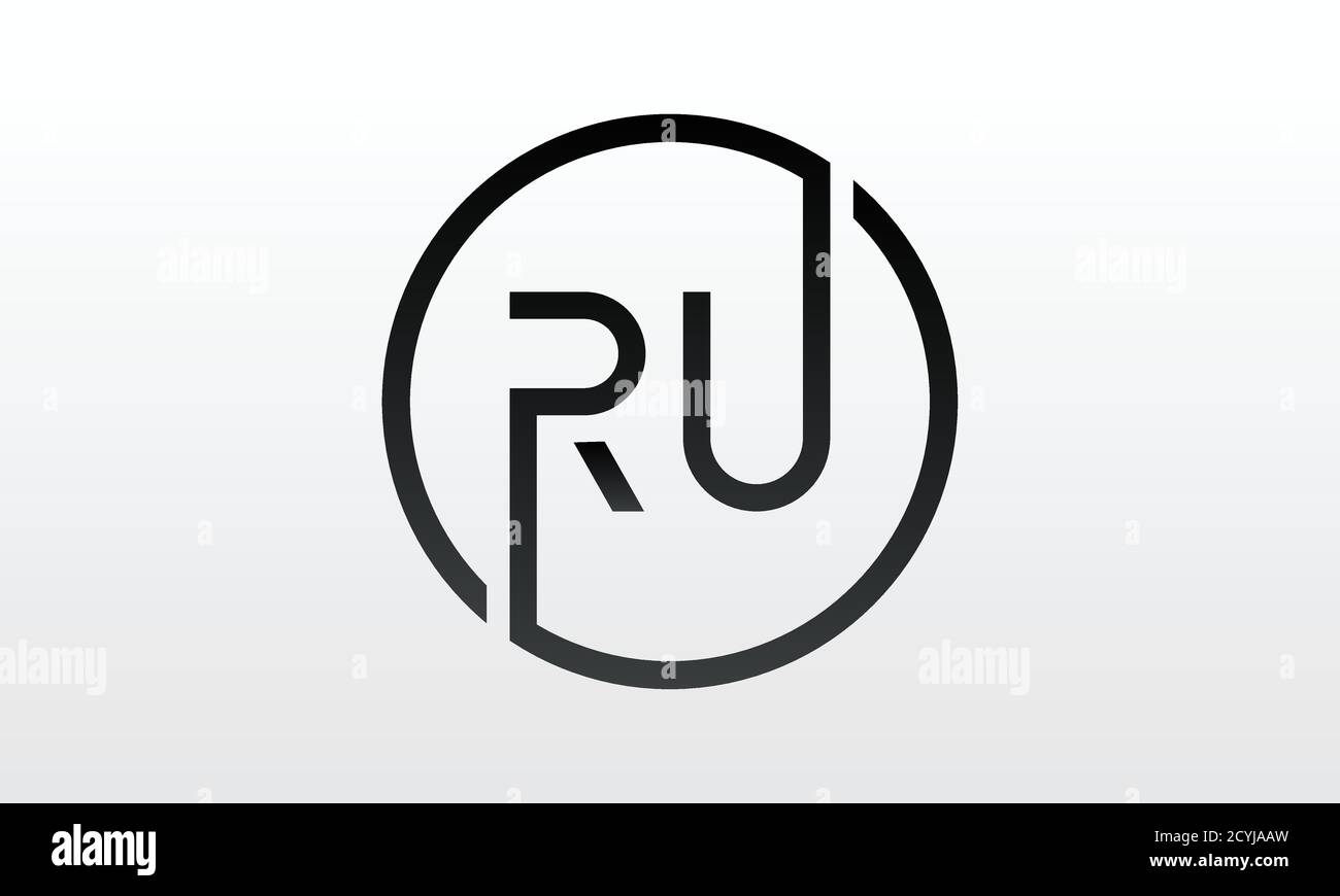 Initial ru letter logo with creative modern business typography vector template. Creative letter ru logo design. Stock Vector