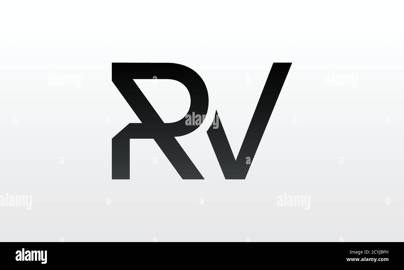 Initial rv letter logo with creative modern business typography vector template. Creative letter rv logo design. Stock Vector