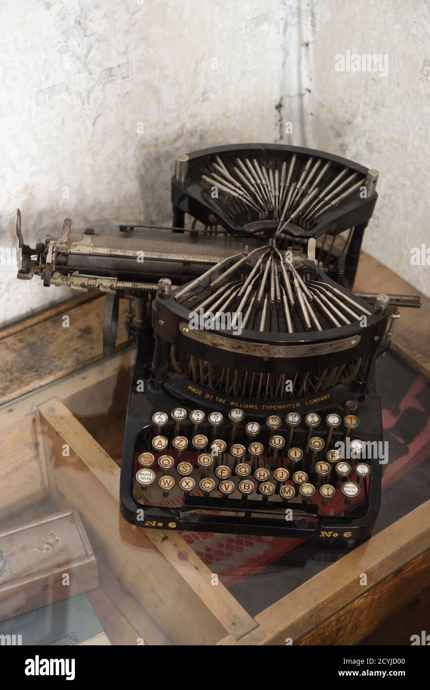 Antique, Old or Vintage Black Williams Typewriter Stock Photo