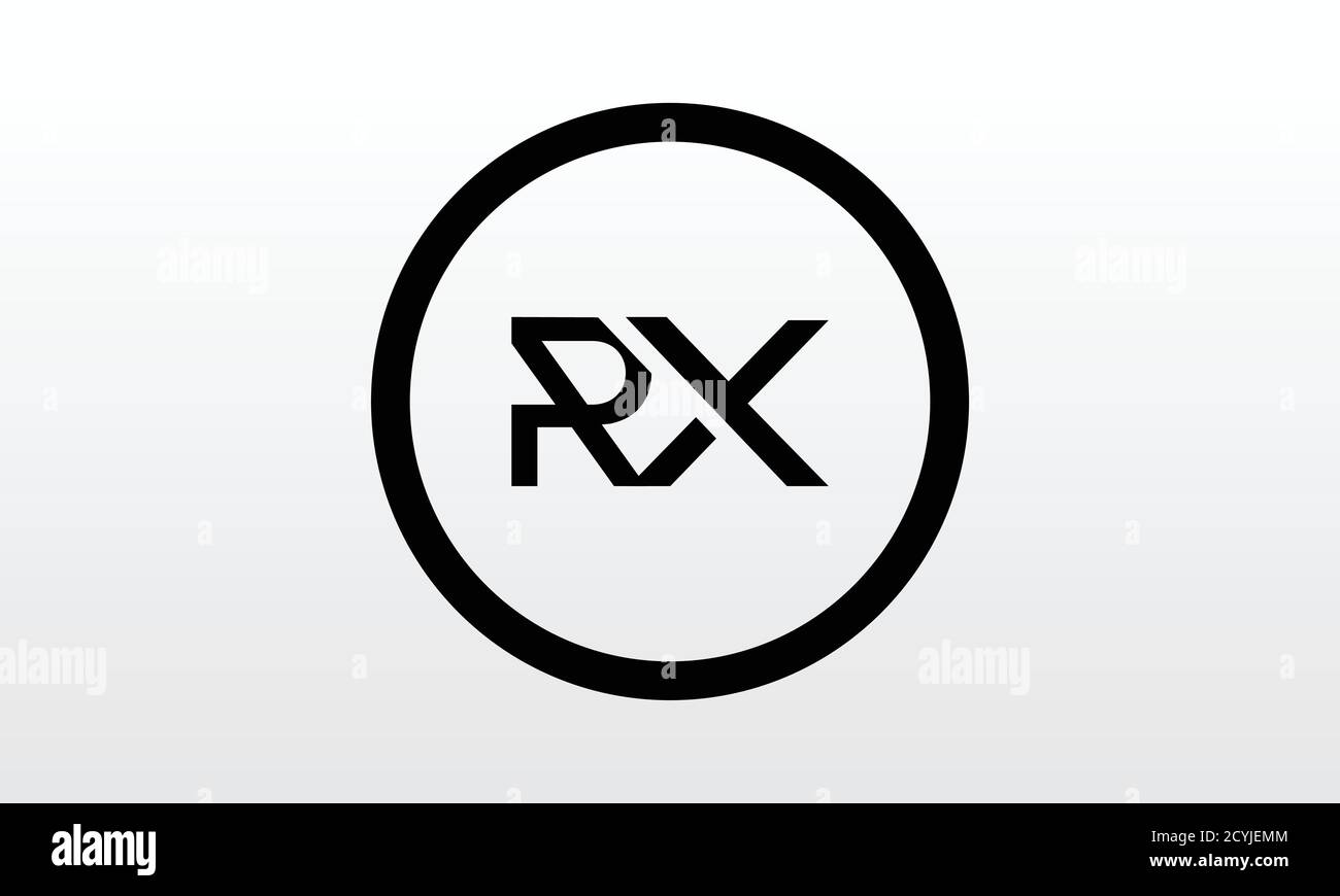 Initial Rx Letter Logo With Creative Modern Business Typography Vector