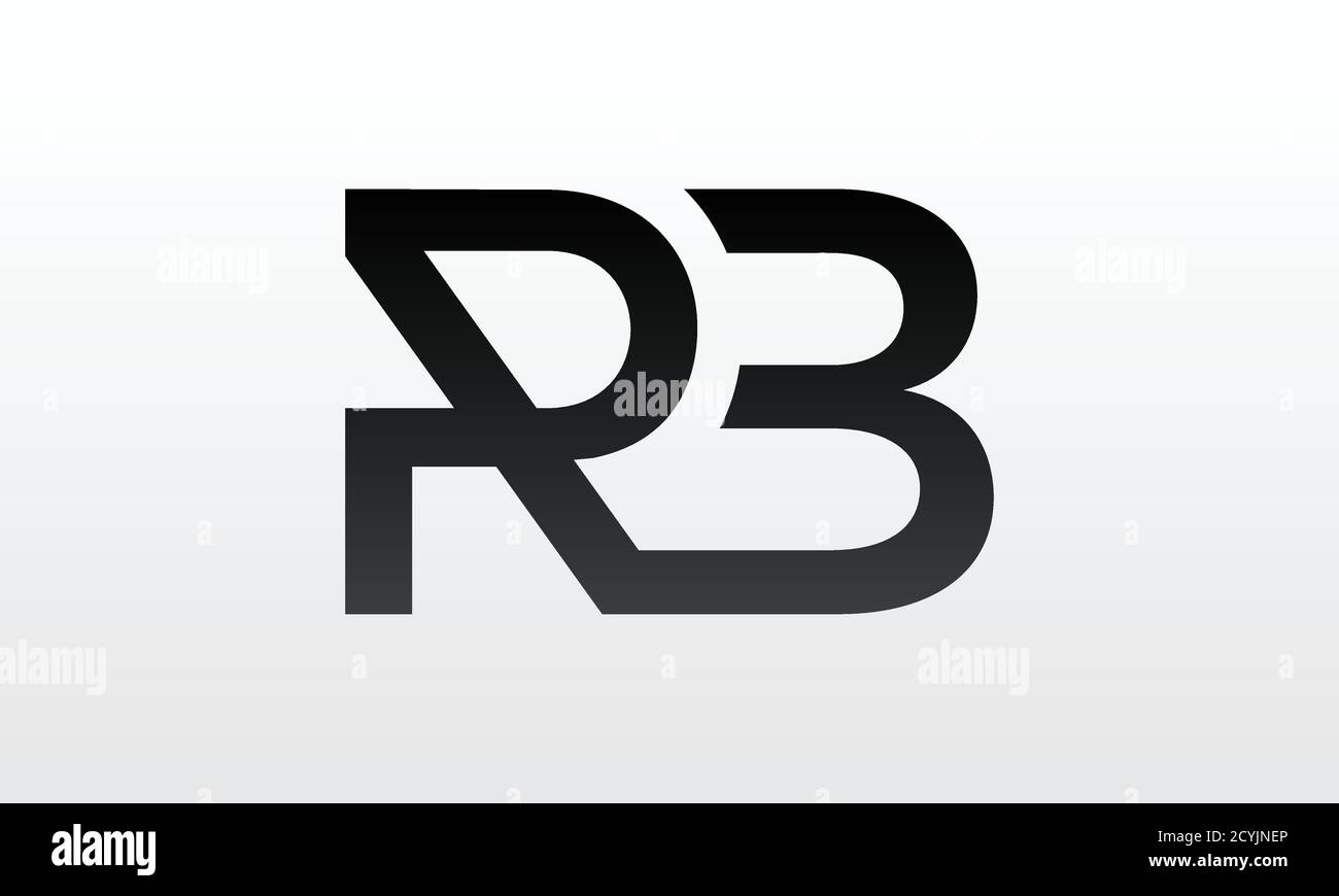 Initial rb letter logo with creative modern business typography vector ...