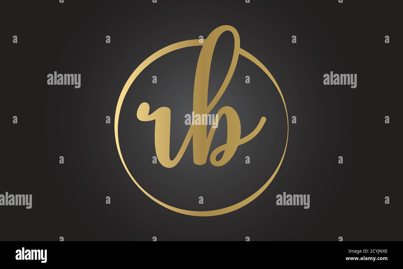 Initial rb letter logo with creative modern business typography vector ...