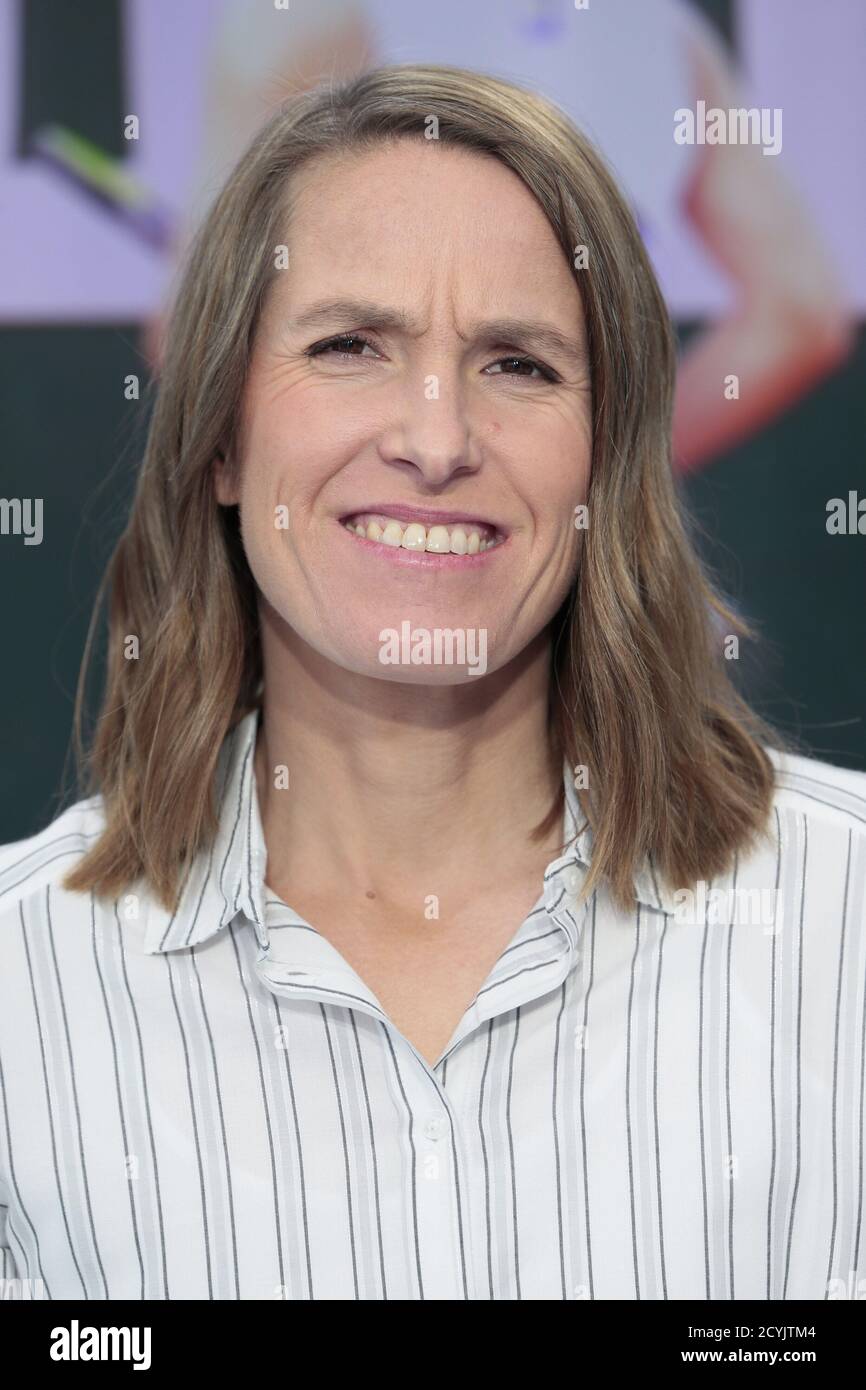 Justine Henin (tennis consultant for France Television Group), live on the set of the TV program during the Roland Garros 2020, Grand Slam tennis tour Stock Photo