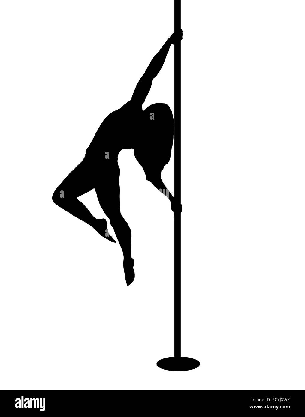 Set of silhouette pole dance Stock Photo - Alamy