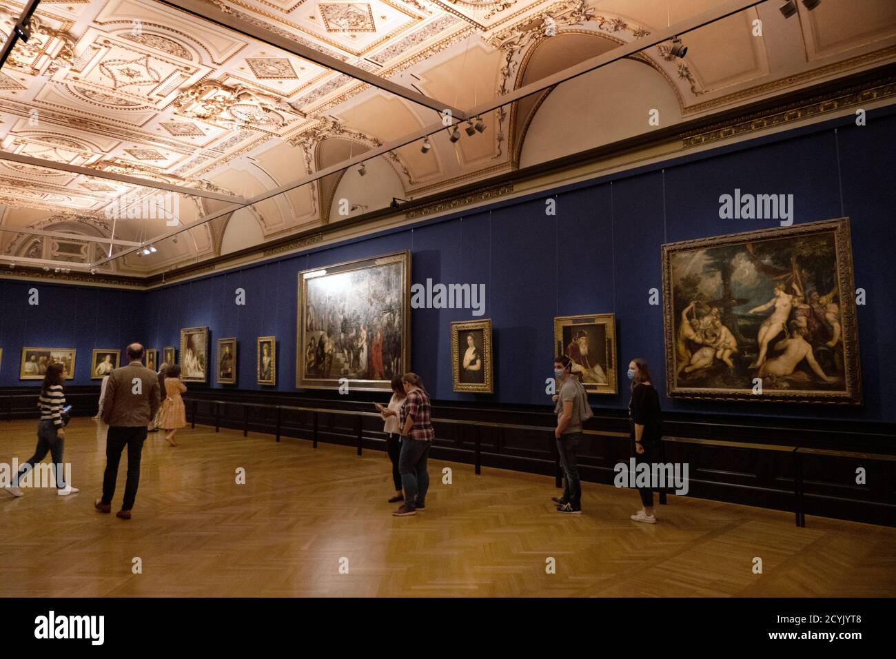 Paintings and art collection at Kunsthistorisches Museum in Vienna, Austria, Europe. Art exhibition and attraction for people, tourists and visitors i Stock Photo