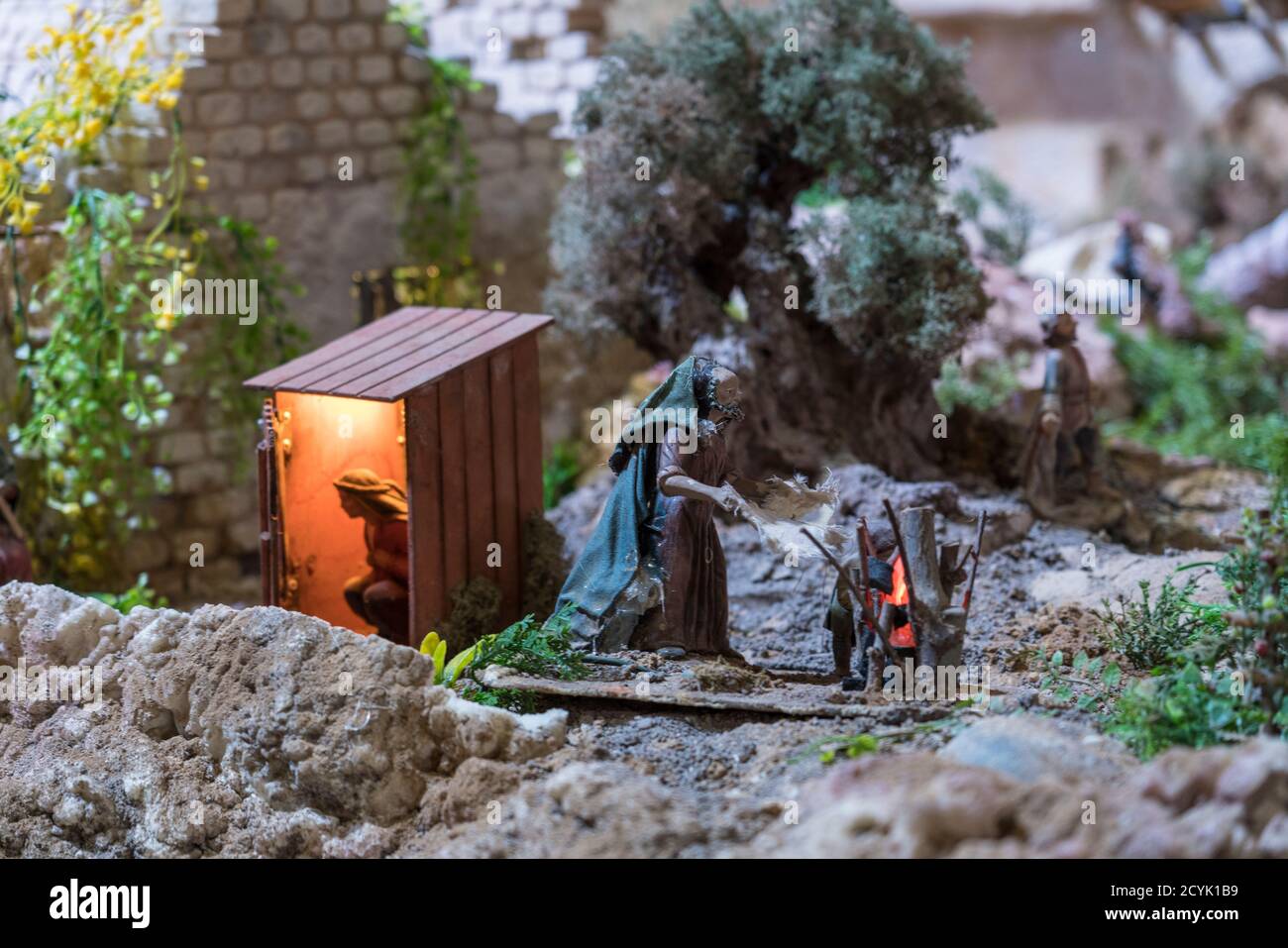 Cuenca, Ecuador - January 3, 2019 - Largest animated nativity scene in South America Stock Photo