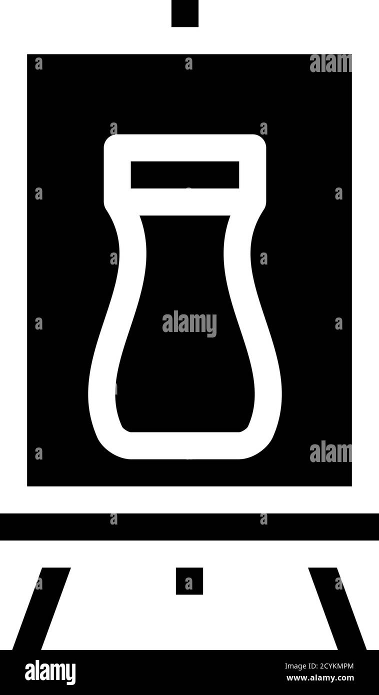 art lesson glyph icon vector black illustration Stock Vector Image ...