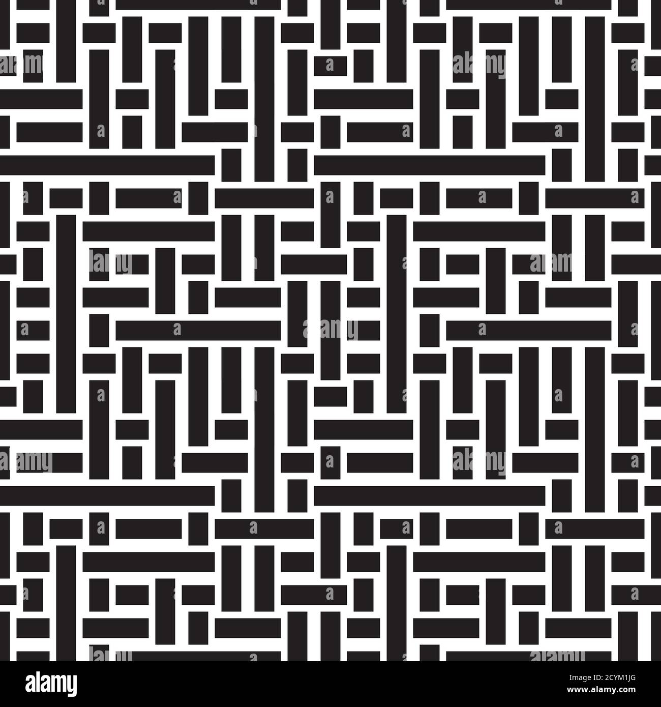 Seamless pattern with horizontal and vertical black bands Stock Vector