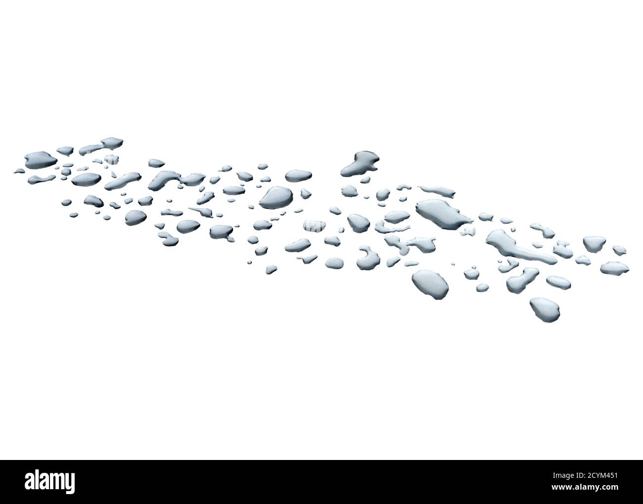 Large drops of water isolated on white background. Clipping path Stock ...