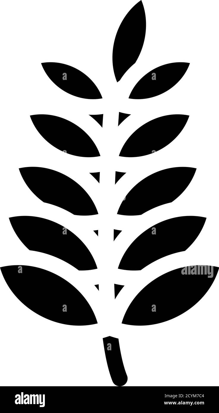 plant branch glyph icon vector black illustration Stock Vector Image ...