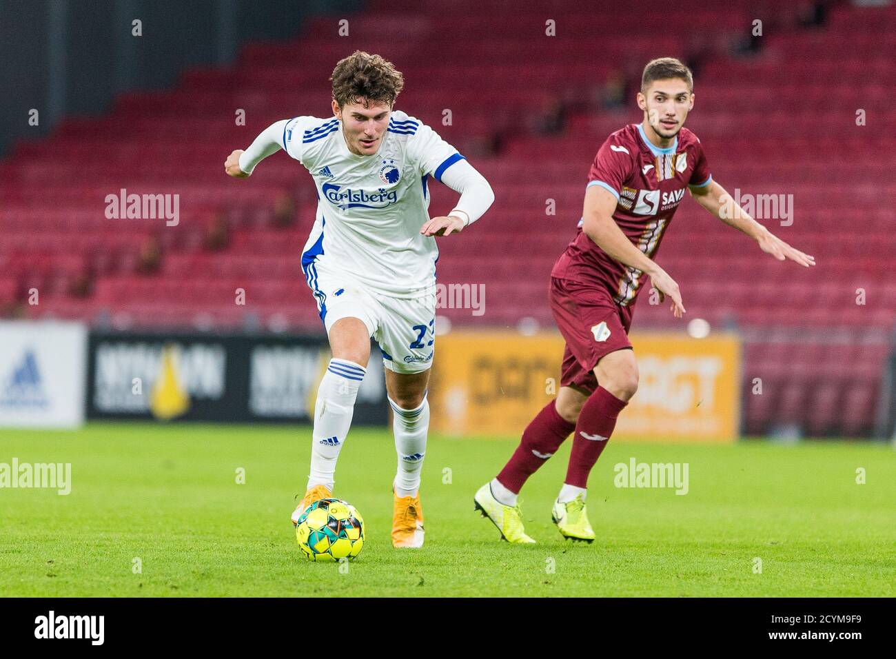 Copenhagen, Denmark. 1st Oct, 2020. Jonas Wind (23) of FC Copenhagen seen during the UEFA Europa League Play-Off match between FC Copenhagen and HNK Rijeka at Parken in Copenhagen. (Photo Credit: Gonzales Photo/Alamy Live News Stock Photo