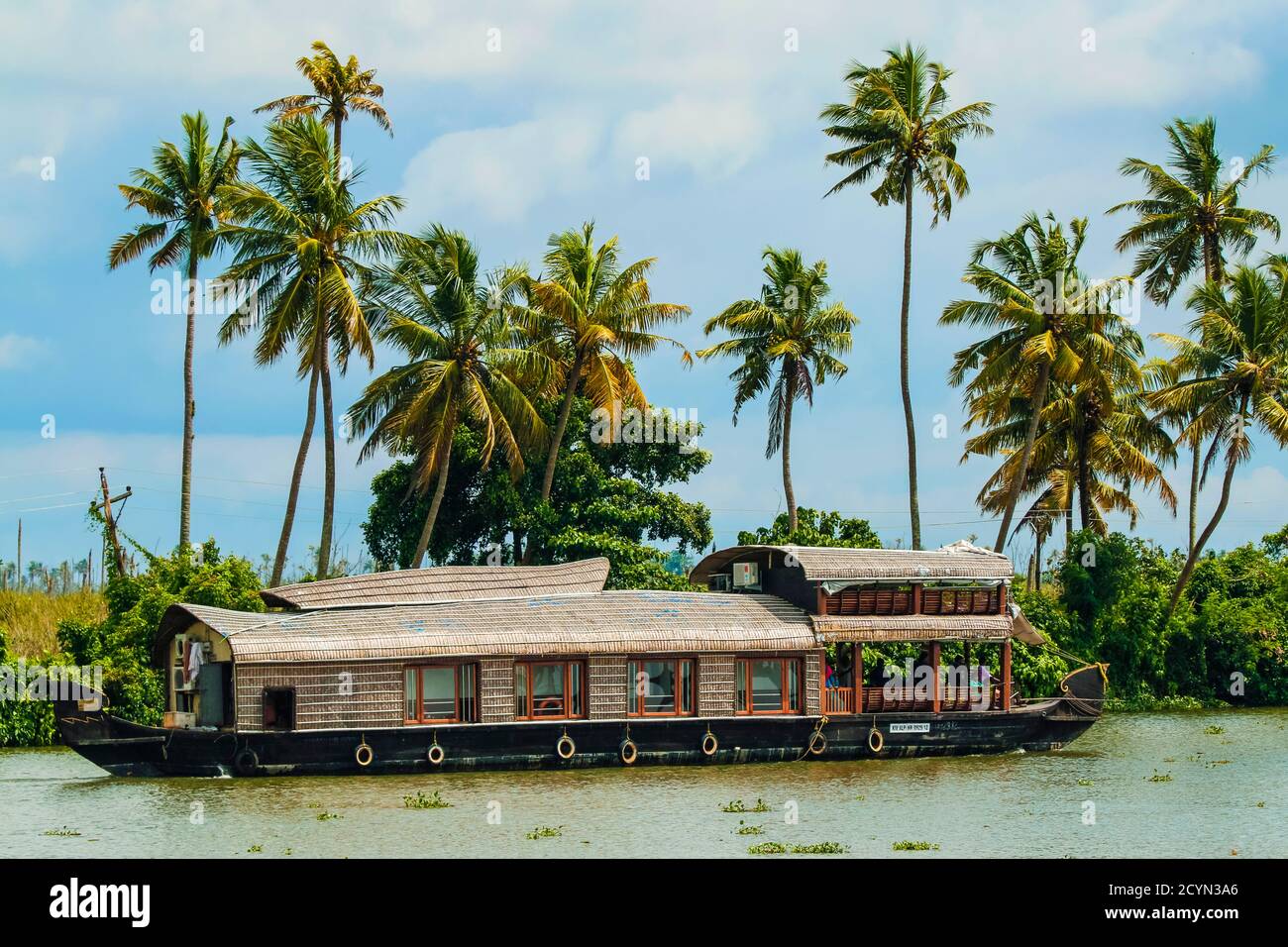 Kerala houseboat, a rice, spices or goods barge converted for popular ...