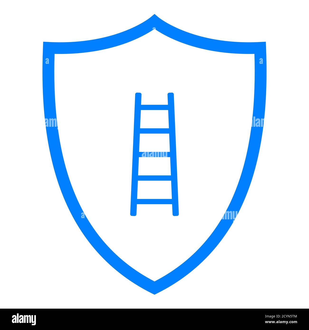 Ladder and shield Stock Photo - Alamy