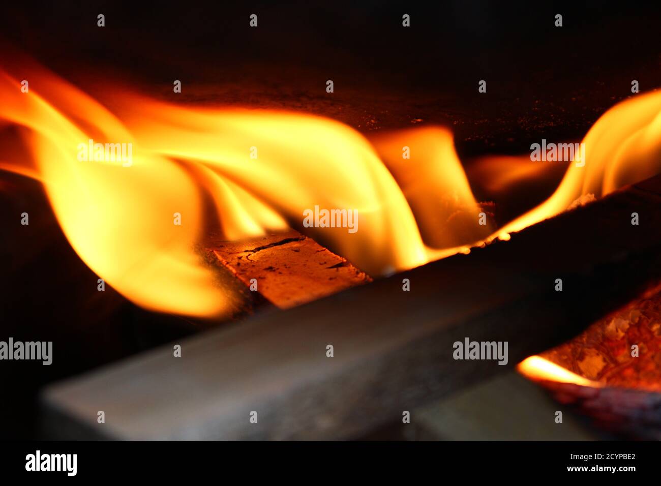 fire flame burn wood close up macro Stock Photo Alamy