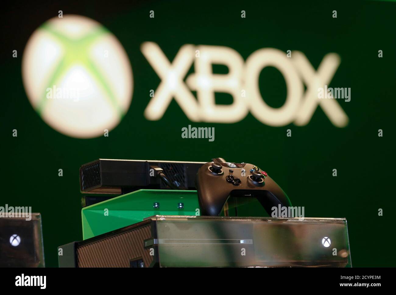 The Xbox One is pictured at the Microsoft Games exhibition stand during the  Gamescom 2013 fair in Cologne August 21, 2013. Microsoft Corp has said it  will start selling its latest console