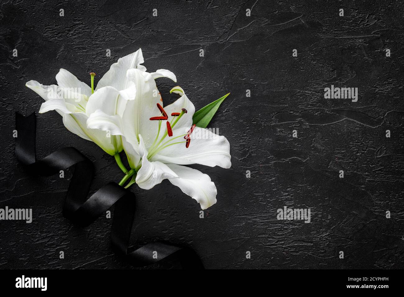 White Lilies Sad Loss of Wife Sympathy Condolence Card