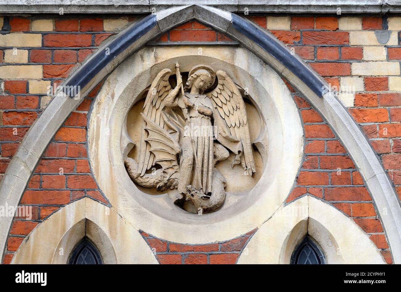 Saint michael slaying the dragon hi-res stock photography and images ...