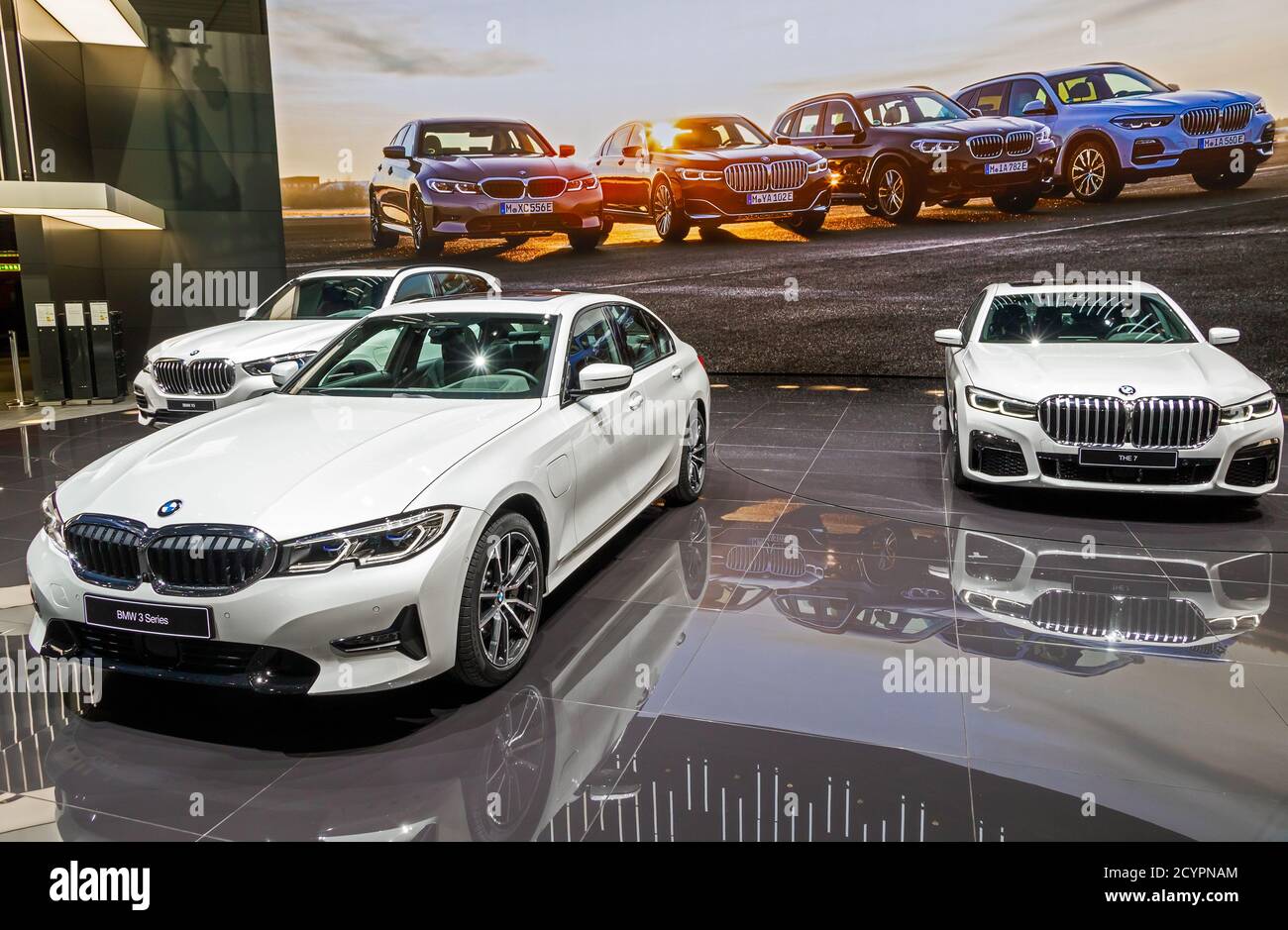 BMW 3 Series, X5 and 7 Series cars at the 89th Geneva International Motor  Show. Geneva, Switzerland - March 5, 2019 Stock Photo - Alamy