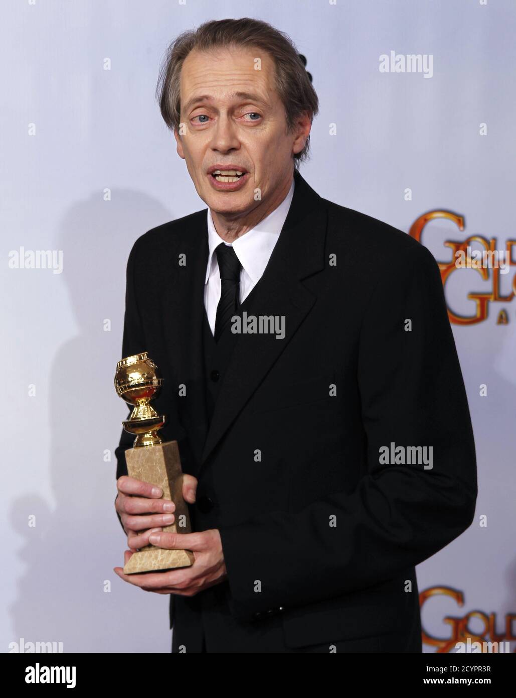 Actor Steve Buscemi Holds His Award For Best Performance By An Actor In A Television Series Drama For Boardwalk Empire Backstage At The 68th Annual Golden Globe Awards In Beverly Hills California January One of the hardest working men in showbiz, steve buscemi has appeared in, on average, over three films a year since 1985. alamy