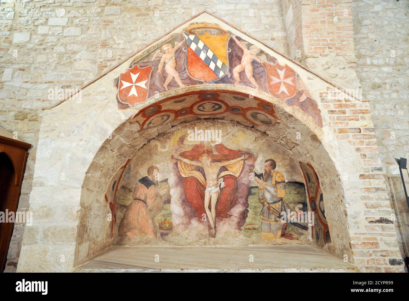 Italy, Basilicata, Venosa, Trinity Abbey, Hauteville Tomb Stock Photo