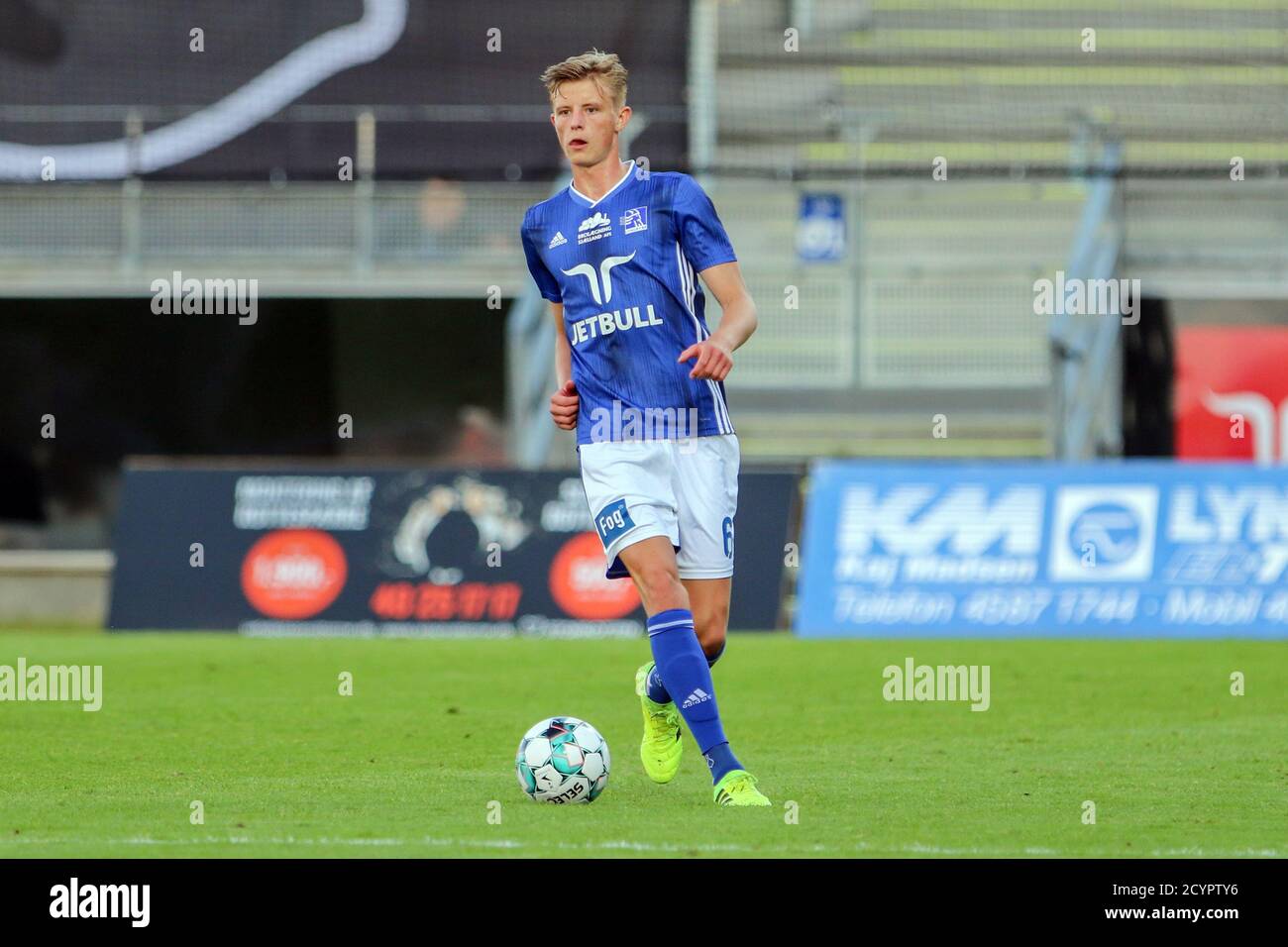 Lyngby, Denmark. 22nd, June 2020. Frederik Winther (6) of Lyngby seen during the 3F Superliga match between Lyngby Boldklub and Odense Boldklub at Lyngby Stadium. (Photo credit: Gonzales Photo - Rune Mathiesen). Stock Photo